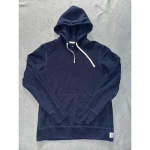 Reigning Champ Mens Thick Cotton Pullover Hoodie Solid Blue Size Small